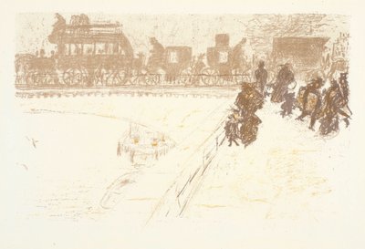 The Bridge, Lithograph from the Series Some Aspects of Life in Paris by Pierre Bonnard